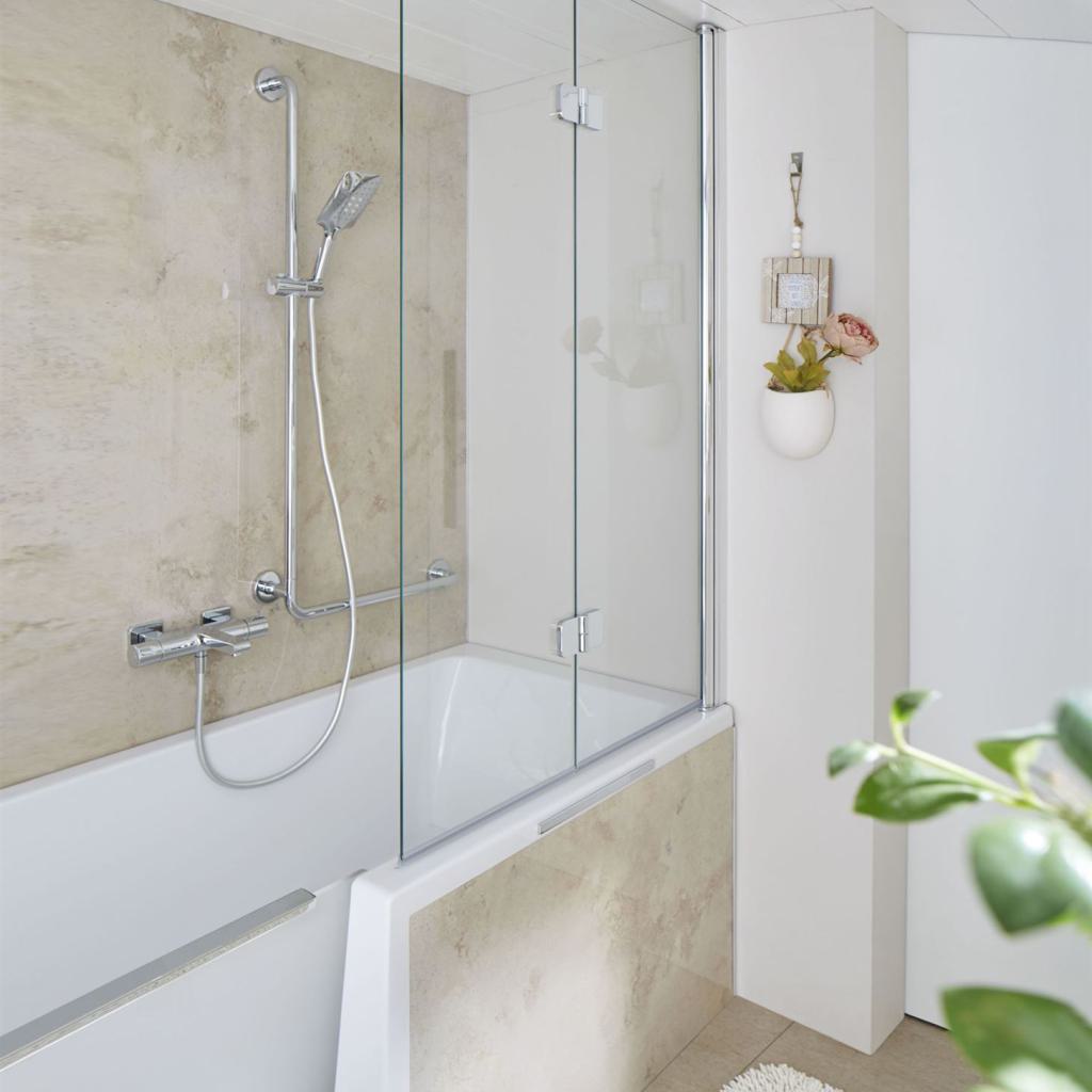 barrierefrei Wanne mit Duschabtrennung